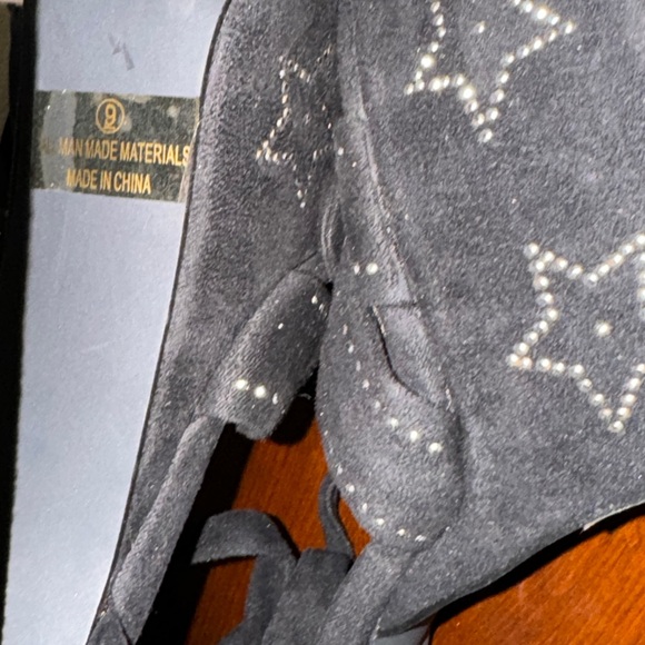 Wrap Style Rhinestone Star Peep Toe Platform Heels Sz 9 - Picture 8 of 9